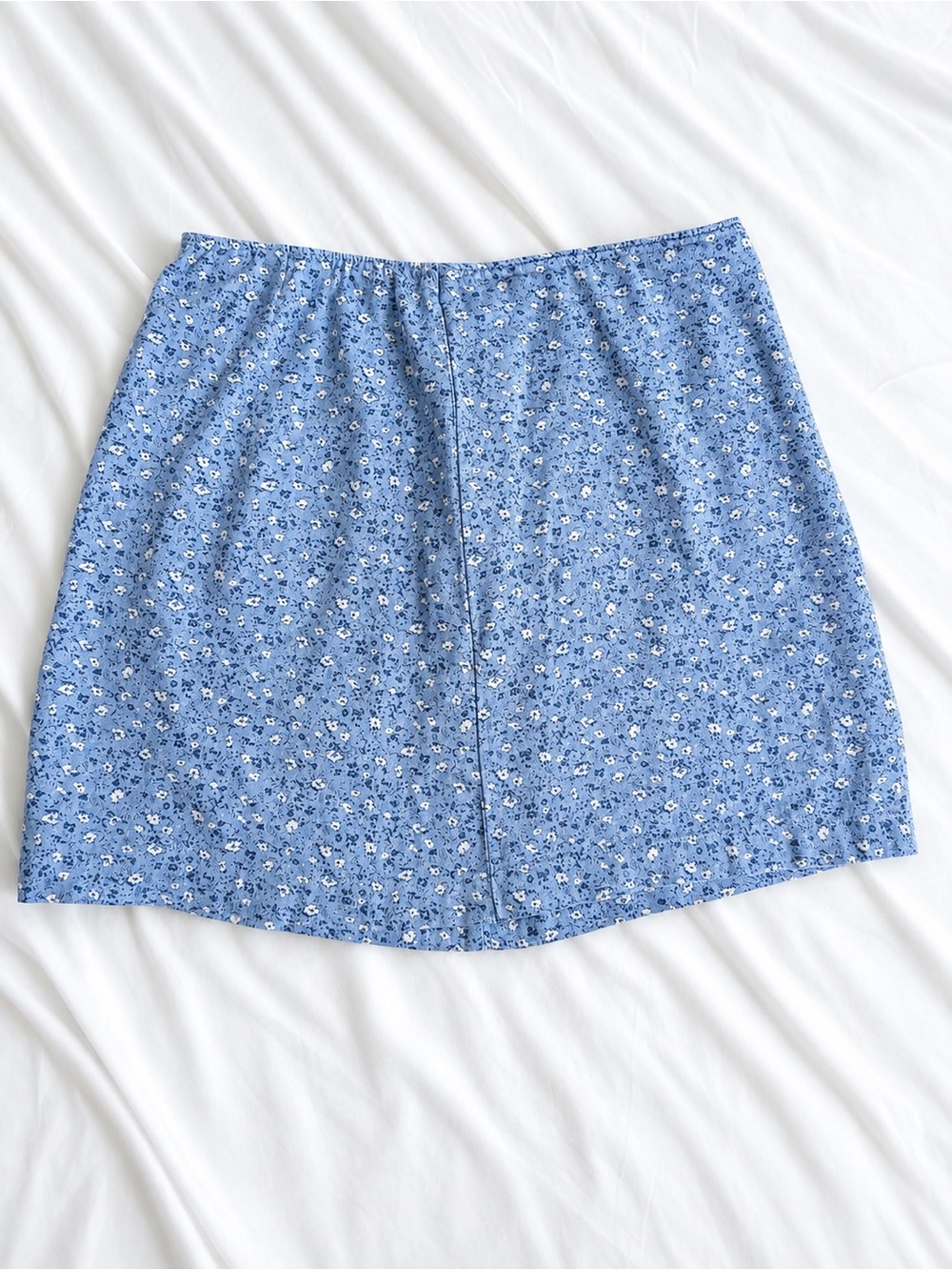 Abercrombie & Fitch Blue Floral Mini Skirt Size Small Cottagecore Y2K - Picture 3 of 4